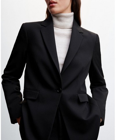 Women's Long Sleeve Suit Blazer Black $36.00 Jackets