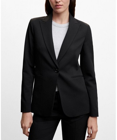 Women's Long Sleeve Suit Blazer Black $36.00 Jackets