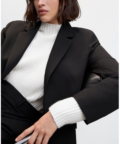 Women's Long Sleeve Suit Blazer Black $36.00 Jackets