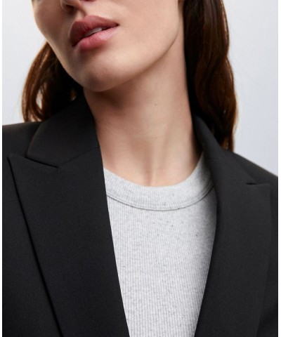 Women's Long Sleeve Suit Blazer Black $36.00 Jackets