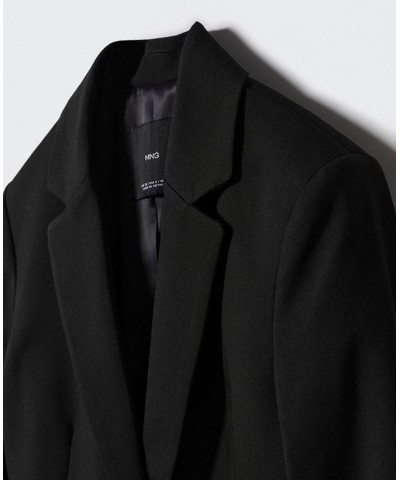 Women's Long Sleeve Suit Blazer Black $36.00 Jackets