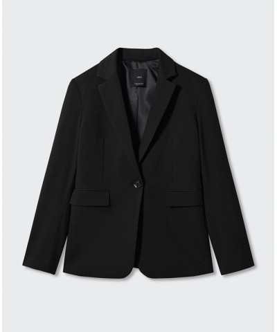 Women's Long Sleeve Suit Blazer Black $36.00 Jackets