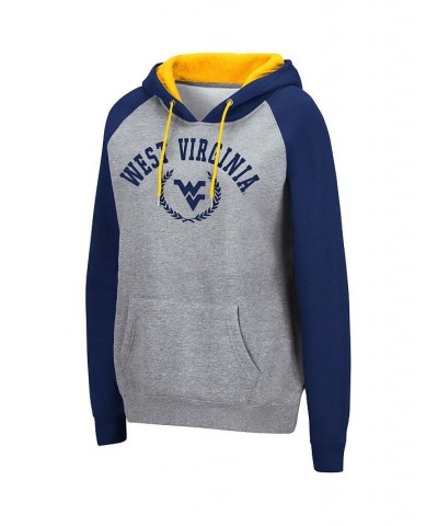 Women's Heather Gray West Virginia Mountaineers Contrast Raglan Pullover Hoodie Heather Gray $25.85 Sweatshirts