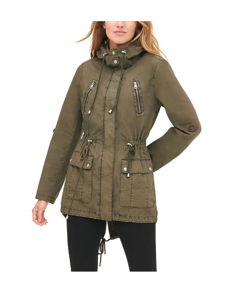 Women's Hooded Utility Jacket Green $44.28 Jackets