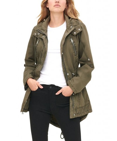 Women's Hooded Utility Jacket Green $44.28 Jackets