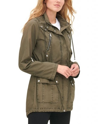 Women's Hooded Utility Jacket Green $44.28 Jackets