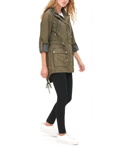 Women's Hooded Utility Jacket Green $44.28 Jackets