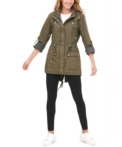 Women's Hooded Utility Jacket Green $44.28 Jackets