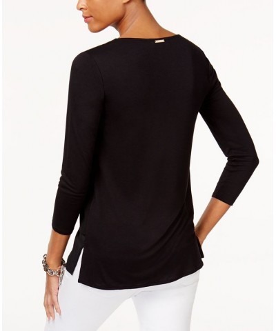 Women's Layered-Look Tunic Top Regular & Petite Sizes Black $34.32 Tops