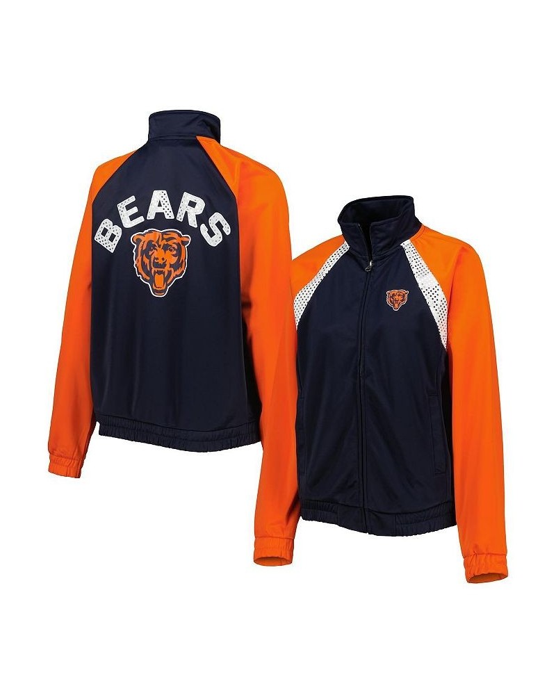 Women's Navy Orange Chicago Bears Confetti Raglan Full-Zip Track Jacket Navy, Orange $45.04 Jackets