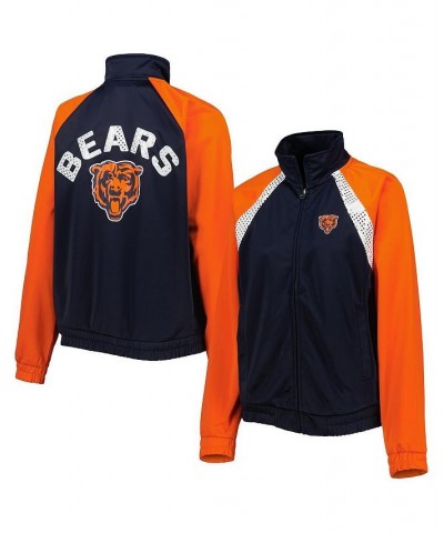 Women's Navy Orange Chicago Bears Confetti Raglan Full-Zip Track Jacket Navy, Orange $45.04 Jackets