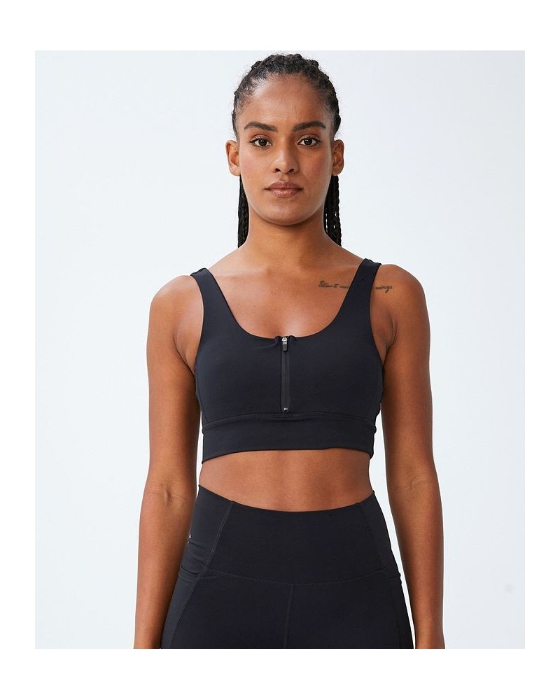 Women's Ultimate Zip Front Vestlette Top Black $17.04 Tops