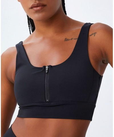 Women's Ultimate Zip Front Vestlette Top Black $17.04 Tops