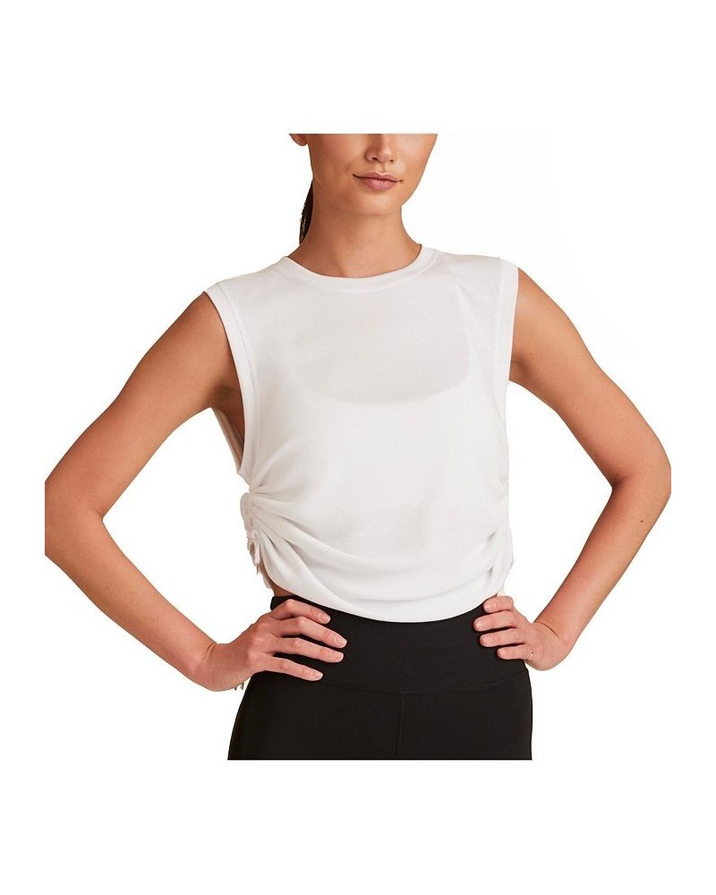 Women's Regular Size Sleeveless Indio Muscle Tank White $32.90 Tops