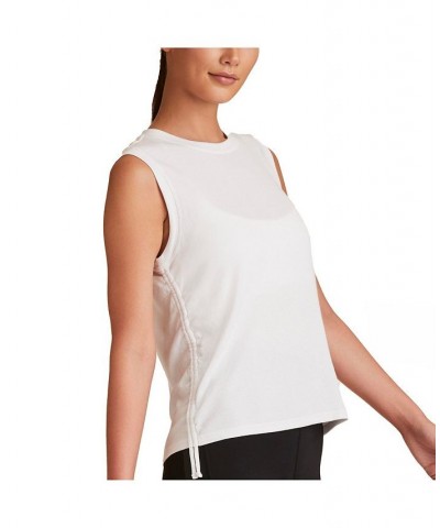 Women's Regular Size Sleeveless Indio Muscle Tank White $32.90 Tops