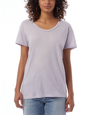 Alternative Apparel Kimber Slinky Jersey Women's T-shirt Purple $13.20 Tops