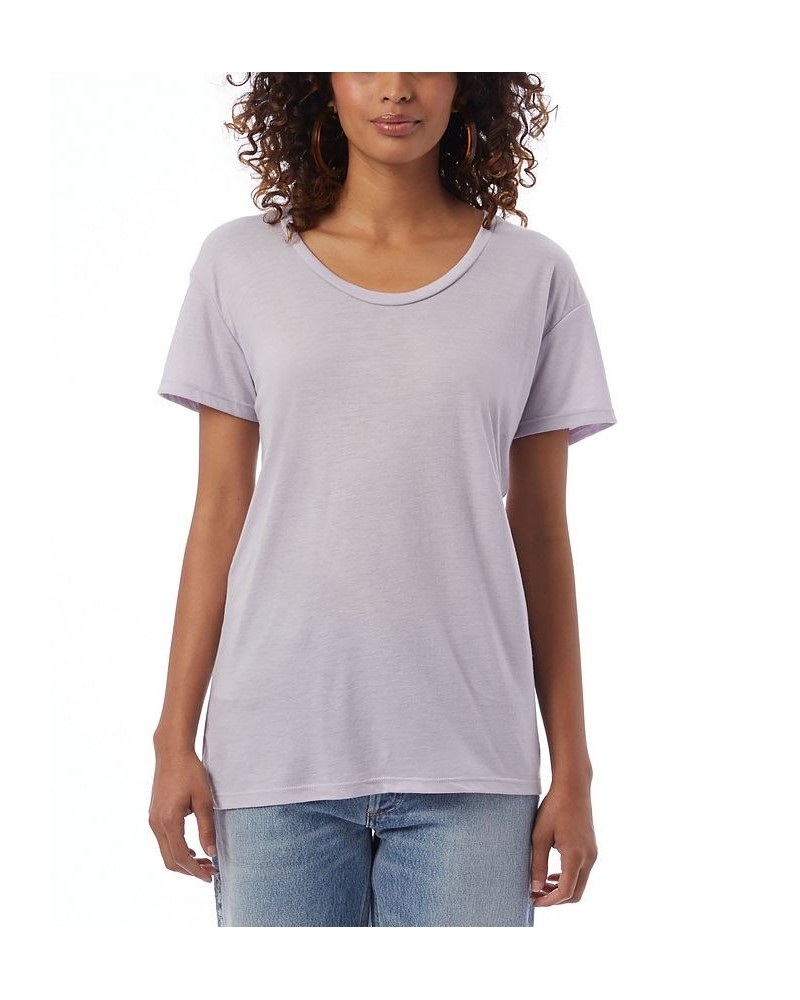 Alternative Apparel Kimber Slinky Jersey Women's T-shirt Purple $13.20 Tops