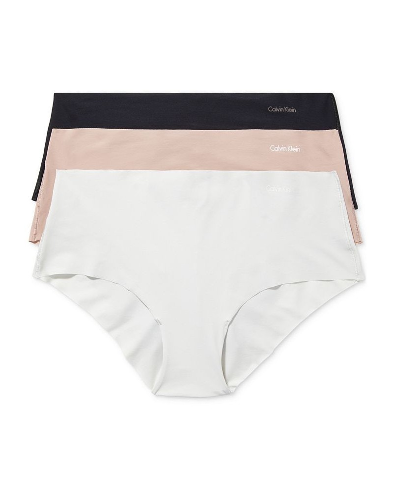 Women's Invisibles 3-Pack Hipster Underwear QD3559 Silver Springs/summer Taupe/black $17.67 Panty