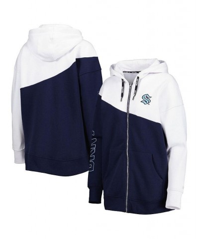 Women's Deep Sea Blue White Seattle Kraken Gina Full-Zip Hoodie Deep Sea Blue, White $49.00 Sweatshirts