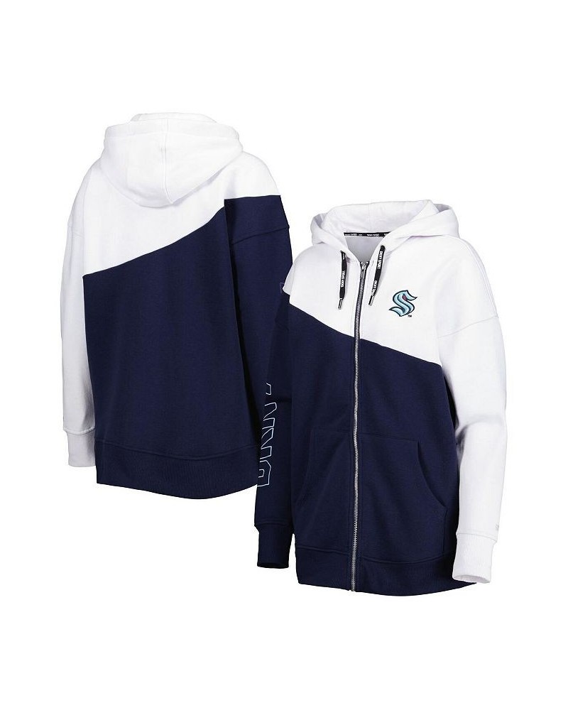 Women's Deep Sea Blue White Seattle Kraken Gina Full-Zip Hoodie Deep Sea Blue, White $49.00 Sweatshirts