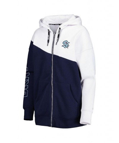 Women's Deep Sea Blue White Seattle Kraken Gina Full-Zip Hoodie Deep Sea Blue, White $49.00 Sweatshirts