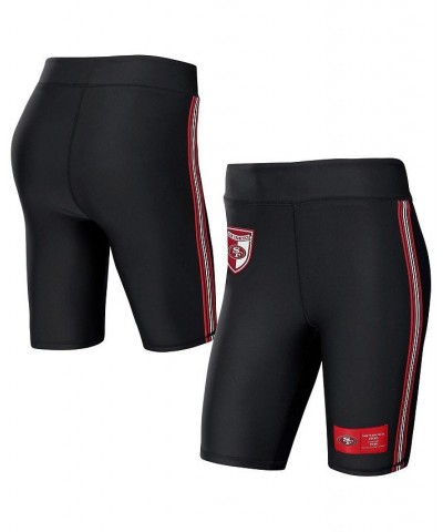 Women's Black San Francisco 49ers Biker Shorts Black $26.40 Shorts