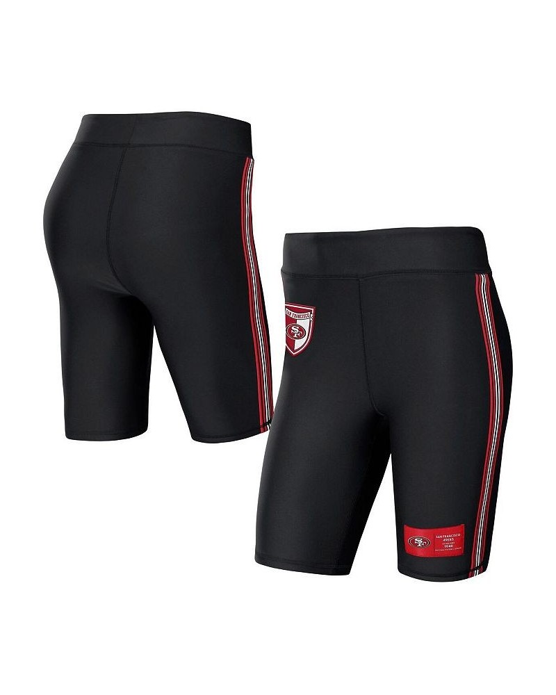 Women's Black San Francisco 49ers Biker Shorts Black $26.40 Shorts