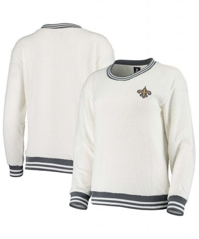 Women's Cream Charcoal New Orleans Saints Granite Knit Pullover Sweatshirt Cream, Charcoal $30.10 Sweatshirts