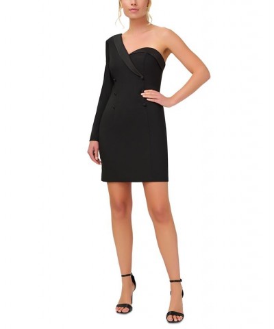 Women's Asymmetrical-One-Shoulder Sheath Dress Black $79.05 Dresses