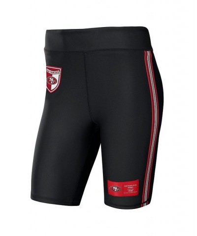 Women's Black San Francisco 49ers Biker Shorts Black $26.40 Shorts