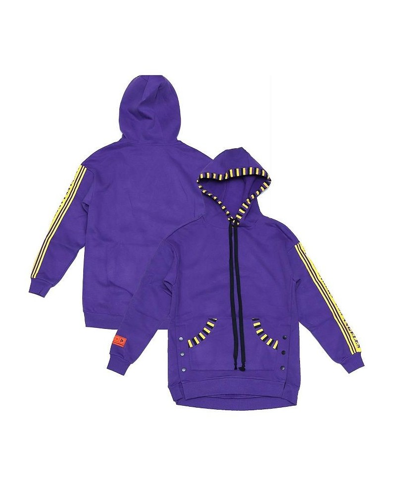 Women's Purple Los Angeles Lakers Perfectly Oversized Team Pullover Hoodie Purple $49.20 Sweatshirts