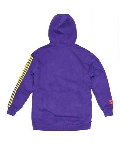 Women's Purple Los Angeles Lakers Perfectly Oversized Team Pullover Hoodie Purple $49.20 Sweatshirts