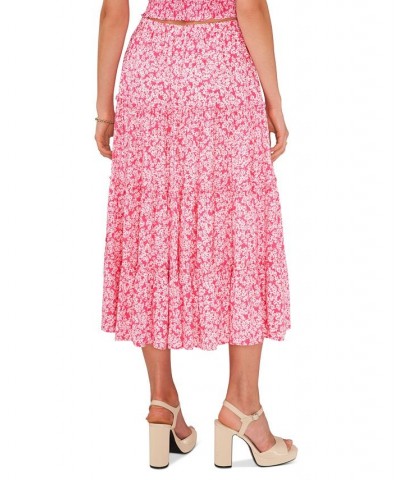 Women's Pull On Tiered Maxi Skirt Daisy Splash $49.50 Skirts