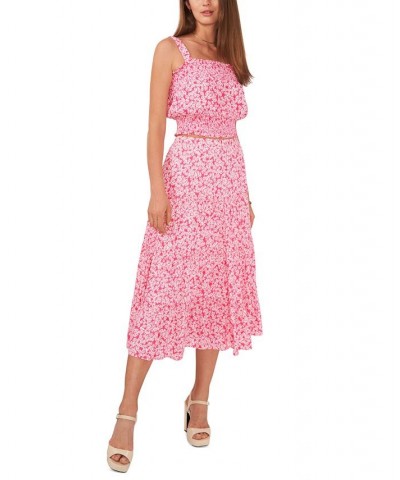 Women's Pull On Tiered Maxi Skirt Daisy Splash $49.50 Skirts