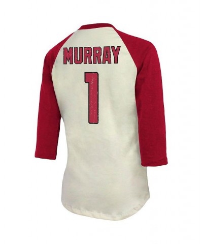 Women's Arizona Cardinals Player Raglan Name and Number 3/4-Sleeve T-shirt Cream, Cardinal $31.79 Tops