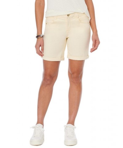 Women's Ab Solution Roll Cuff 7" Shorts Yellow $34.32 Shorts