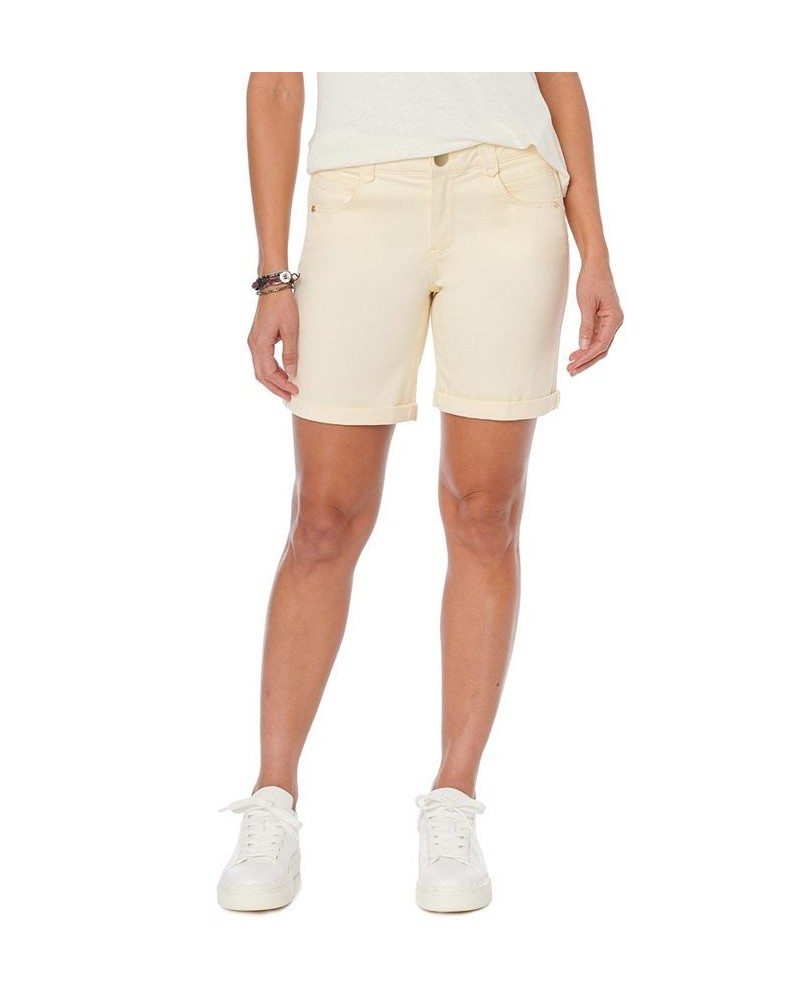 Women's Ab Solution Roll Cuff 7" Shorts Yellow $34.32 Shorts