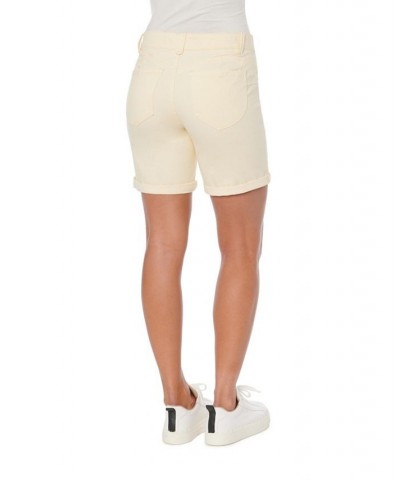 Women's Ab Solution Roll Cuff 7" Shorts Yellow $34.32 Shorts