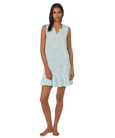 Women's Ruffled-Hem Nightgown Blue $31.86 Sleepwear