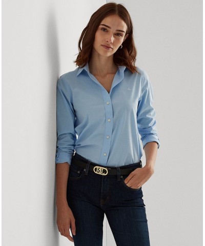 Non-Iron Straight-Fit Shirt Regular & Petite Blue $54.73 Tops